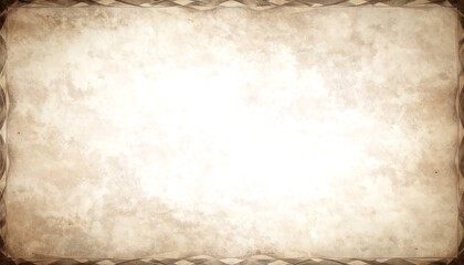 Aged parchment paper background with ornate frame
