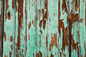 Textura puerta de madera vieja con restos de pintura añil