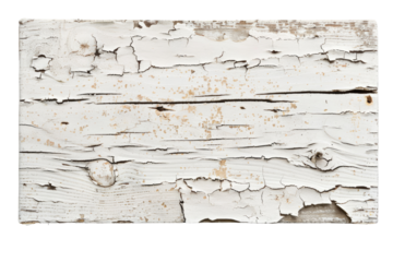 Weathered white painted wood plank