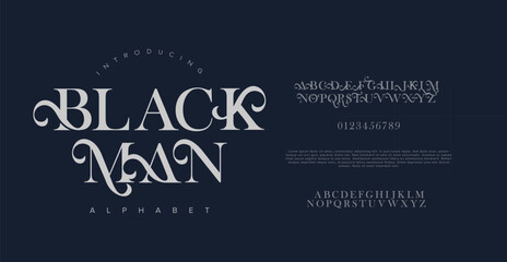 Elegant alphabet beauty logo font. Classic beautiful Modern luxury Serif Letter Minimal Fashion. Typography decoration logotype fonts, wedding, logos. vector illustration
