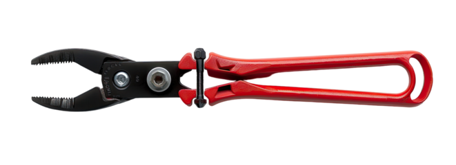 Red and black tool, likely pliers or snips