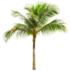 Tropical palm tree, vibrant green fronds