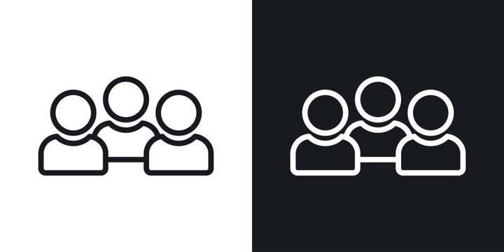 Users icon web design element. line icon