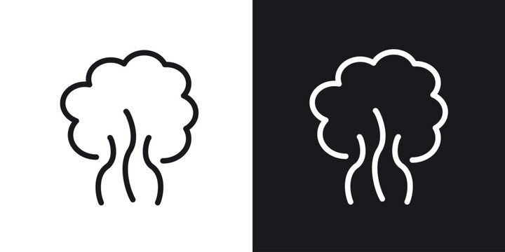 Smoke icon web design element. line icon