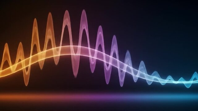 Colorful wave flowing dark background; digital art, website header