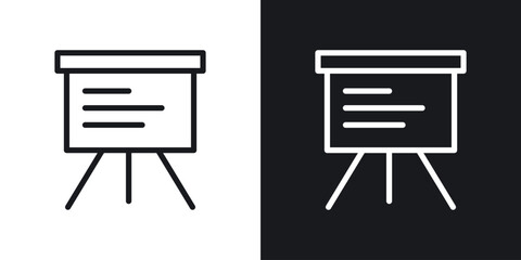 Presentation icon web design element. line icon