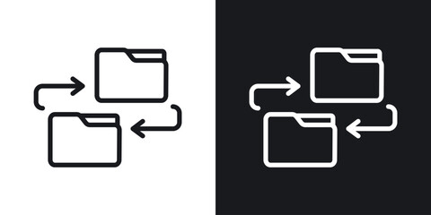 Data transfer icon web design element. line icon