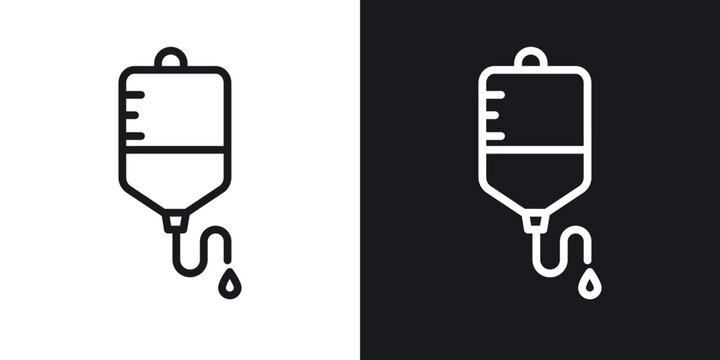 Blood transfusion icon web design element. line icon