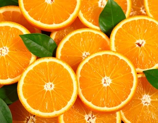 Fototapeta premium Close-up of sliced oranges