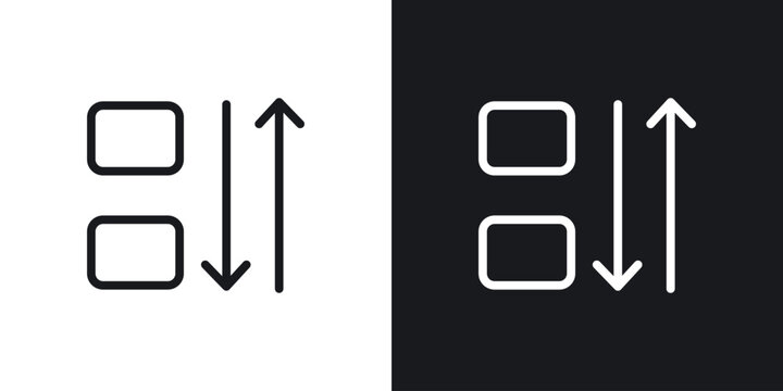 Apps sort icon web design element. line icon