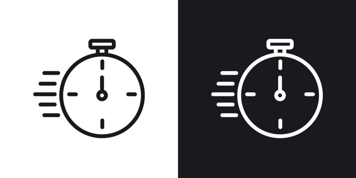 Time fast icon web design element. line icon