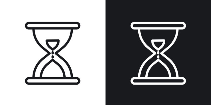 Hourglass icon web design element. line icon