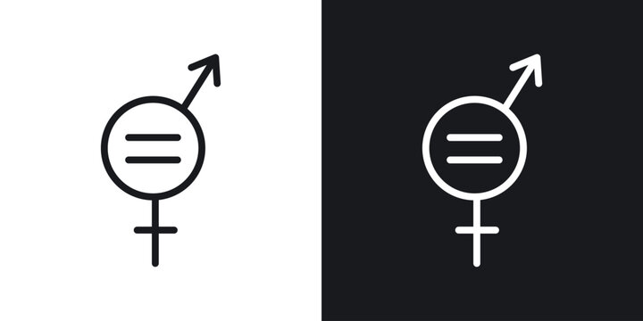 Equality icon web design element. line icon