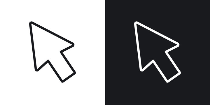 Cursor icon web design element. line icon