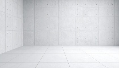 A modern empty space with exposed light gray concrete walls and floors creates a minimalist and industrial feel. Ideal for interior design, architecture, or any home concept.,concrete wall and floor