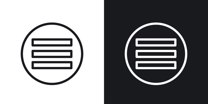 Menu icon web design element. line icon