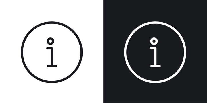 Info icon web design element. line icon