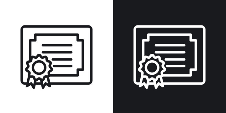 Diploma icon web design element. line icon
