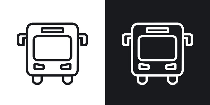 Bus icon web design element. line icon