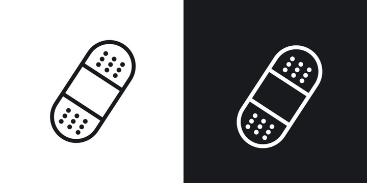 Band aid icon web design element. line icon