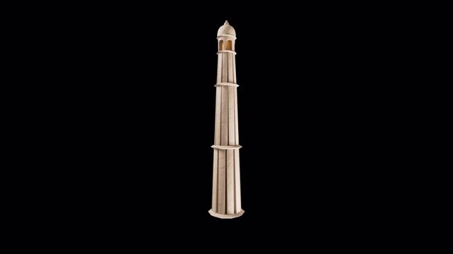 Tower Paper Cut Landmark Decorative Element
