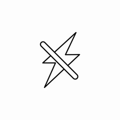 power cut icon sign vector