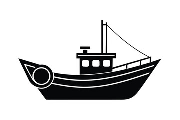 fishing boat vector icon