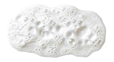 A blob of frothy, textured white substance