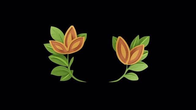 Leaves Green Paper Cut Element For Festive Design