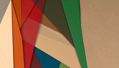 Obraz premium Abstract layered shapes in various colors and textures