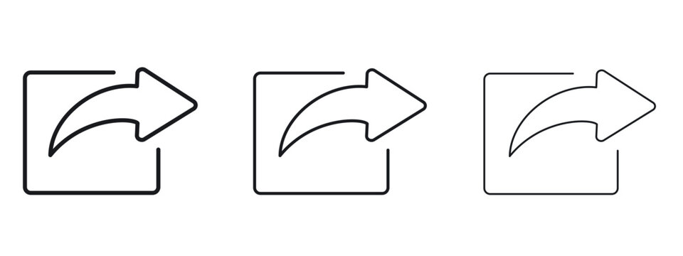 Share icon logo black pictogram set. Graphic simple vector icon
