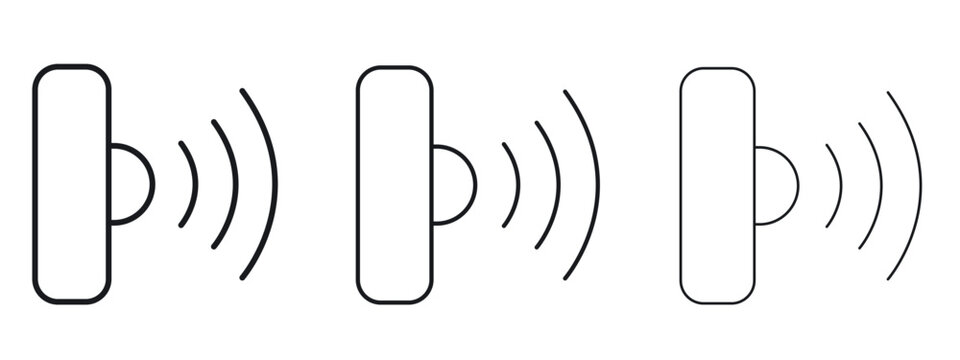 Sensor icon logo black pictogram set. Graphic simple vector icon