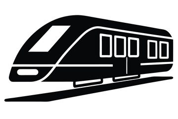 metro train arriving vector icon