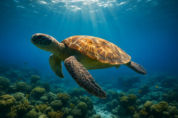 Fototapeta premium green sea turtle