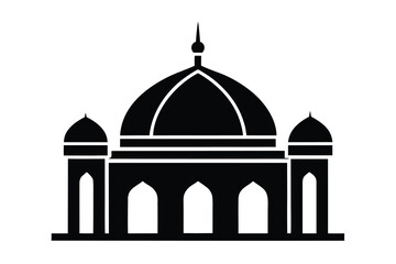 mosque dome vector icon