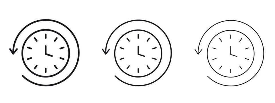 Past time icon logo black pictogram set. Graphic simple vector icon