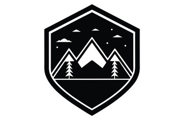 nature badge icon vector icon
