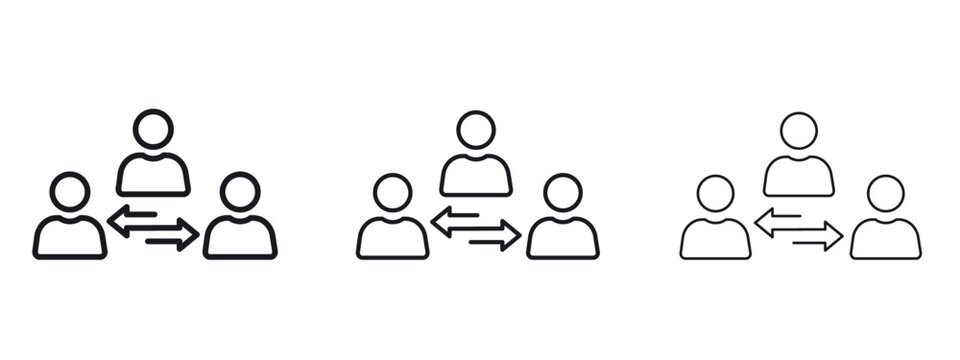 Mediator icon logo black pictogram set. Graphic simple vector icon