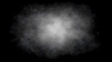 Abstract smoky cloud design against a black background.