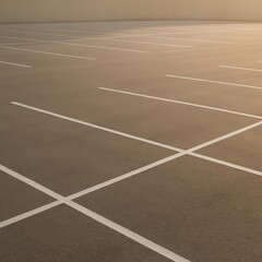 Open Parking Space Ready for Business and Transportation Needs. Ideal for Urban Planning, Logistics, and Car Park Design Projects