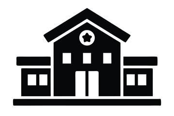 police station vector icon