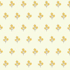 flower seamless pattern with yellow flower