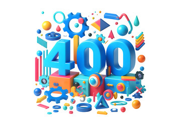 Cartoon Style 3D 404 Error Page Illustration