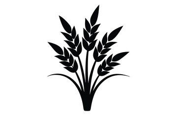 rice plant vector icon