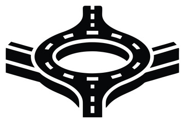 roundabout vector icon