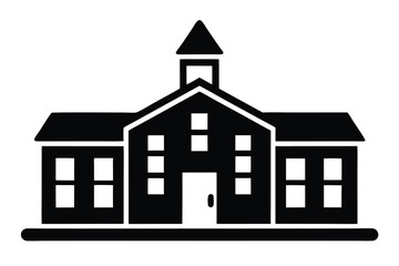 school building vector icon