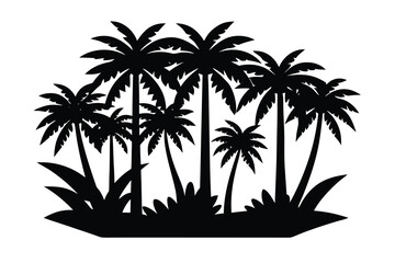 tropical forest vector icon