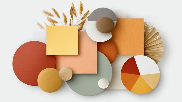 Vibrant Flat Design with Sticky Notes, Pie Charts, and Flow Diagrams for Q4 Performance Visualization
