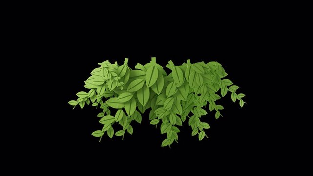 Bush Paper Cut Decorative Element For Holiday Visuals