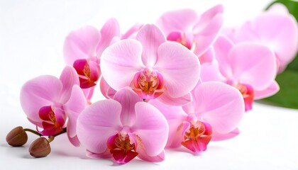 Delicate pink orchid cluster